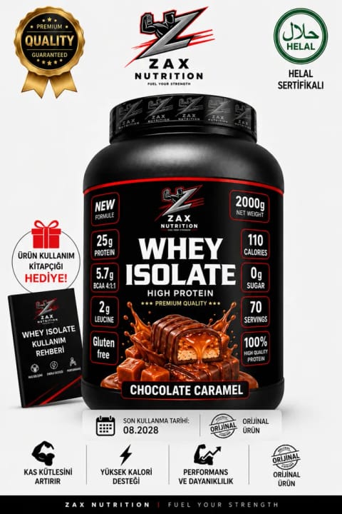 zax nutrition KAREMEL WHEY همراه با کتابچه هدیه ۲۰۰۰ گرم