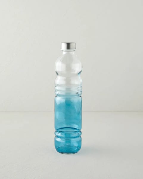 بطری شیشه‌ای Nova 1000 ml آبی