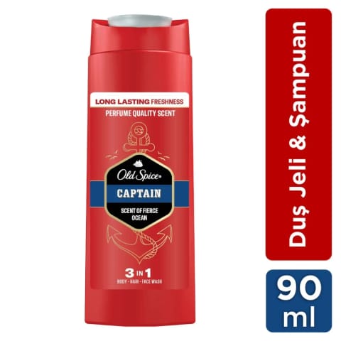 Old Spice Captain شامپو بدن ۳ در ۱ حجم ۹۰ میلی‌لیتر