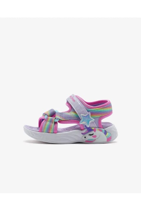 SKECHERS UNICORN DREAMS SANDAL-DREAMY UNICORNS صندل دختر بچه صورتی چراغ‌دار سان...