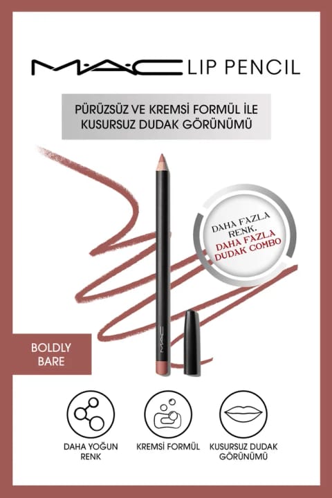 مداد لب کرمی ماندگار M.A.C - Lip Pencil - Boldly Bare 1.45 G