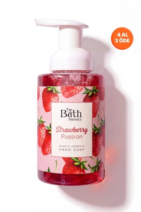 THE BATH FACTORY لوسیون شستشوی کف دست توت‌فرنگی ۳۰۰ میلی‌لیتر