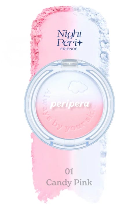 پریپرا رژگونه پودری دو رنگ با ظاهر طبیعی PERIPERA Pure Blushed Custom Cheek — 001 Candy Pink