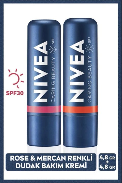 NIVEA رژ بالم لب مرطوب رز و مرجانی