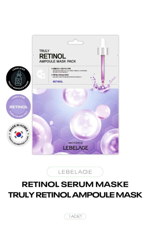 LEBELAGE ماسک کاغذی حاوی Retinol Truly Retinol Ampoule Mask Pack