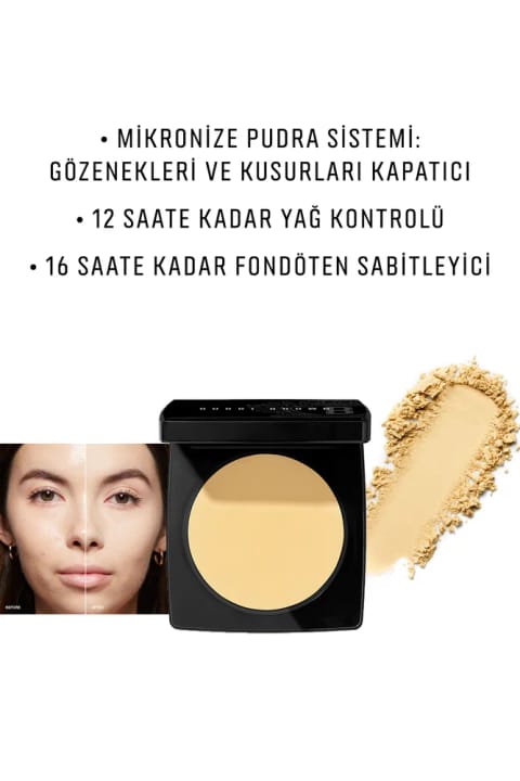 BOBBI BROWN پودر فشرده شییر فینیش - رنگ Pale Yellow