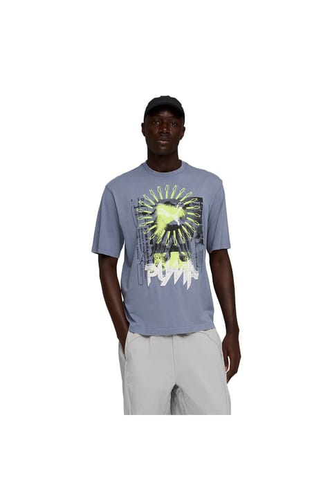 تیشرت مردانه Puma Graphic طوسی مدل روزمره 63444265