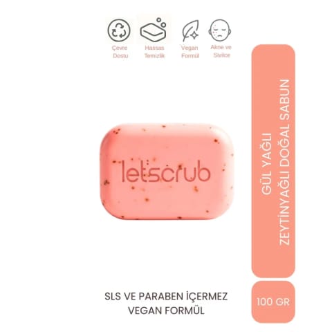 لتاسکراب صابون روغن گل با روغن زیتون ۱۰۰ گرمی