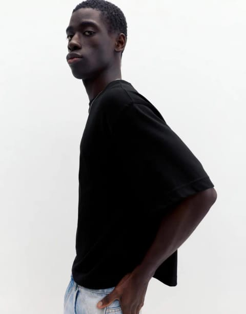 تیشرت کراپ آستین کوتاه Pull&Bear