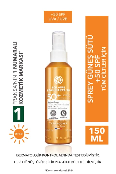 Yves Rocher اسپری ضدآفتاب بدن SPF 50+ / Solaire Peau Parfaite-57666