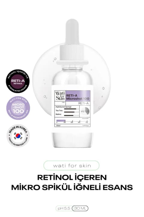 wati for skin عصاره حاوی Retinol با میکرو اسپیکول سوزنی Wati For Skin Reti-a M...