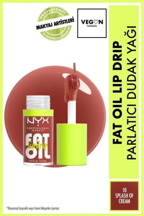NYX Professional Makeup Fat Oil Lip Drip براق‌کننده روغن لب - Splash Of Cream