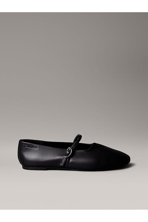 کفش بالرین زنانه Calvin Klein Oblique Ballerina Mj Lth Hdw HW0HW02847BEH