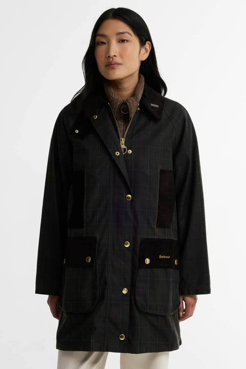 کاپشن واگزی Beaufort Modern Tartan برند Barbour رنگ Olive