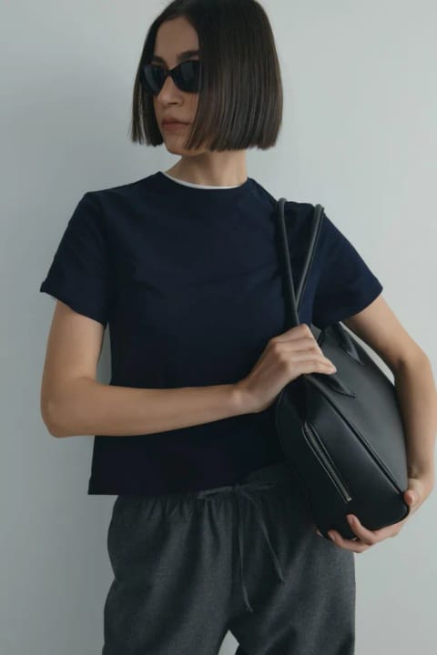 تی‌شرت Basic پنبه‌ای سرمه‌ای