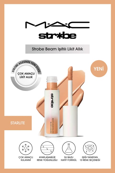 مایع رژگونه چندمنظوره درخشان M.A.C Strobe Beam - Starlite 4.3 ml