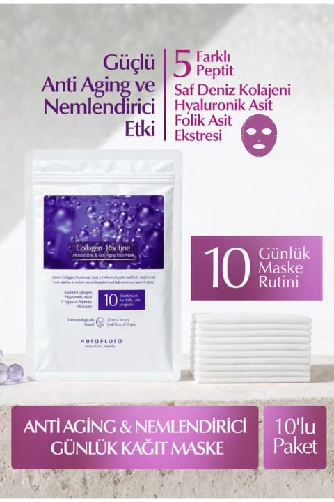 Heraflora Collagen Routine کلاژن دار ضد پیری، مرطوب کننده قوی روز...