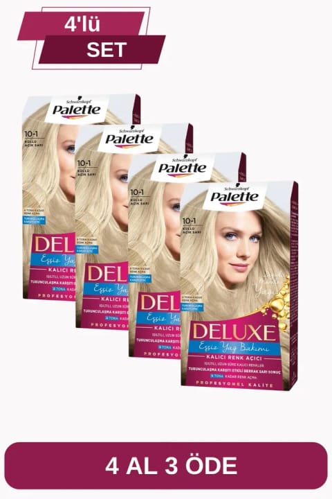 Palette Deluxe 4 Al 3 Öde Seti 10-1 Ash Blonde X 4