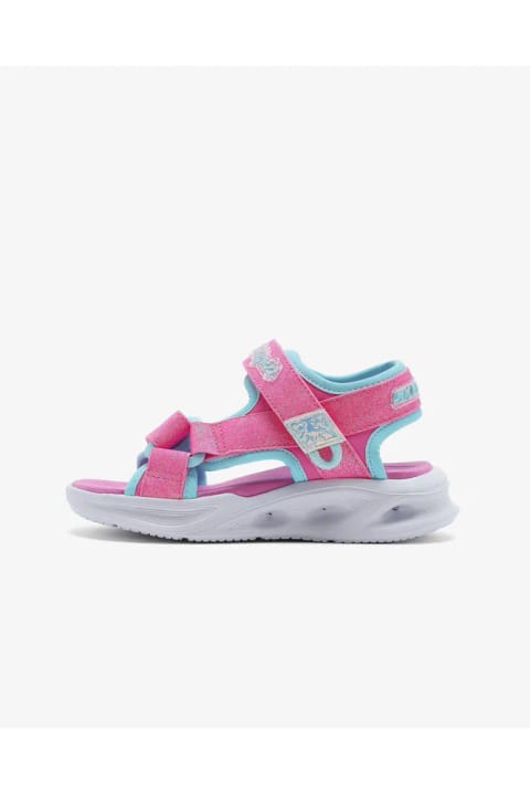 SKECHERS Sola Glow صندل دختر بچه بزرگ صورتی چراغدار 303024L HPAQ