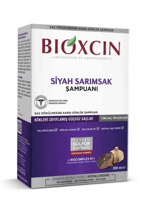 Bioxcin شامپو ضد ریزش مو با سیر سیاه کوآنتوم ۳۰۰ میلیلیتر