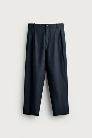 شلوار گشاد کنفی-پنبه‌ای مدل Relaxed Fit
