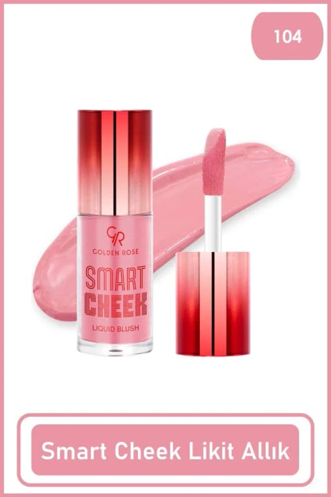 Golden Rose Smart Cheek Liquid Blusher 104 - رژگونه مایع شفتالی صورتی ۶ میلیلیتر