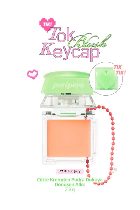 PERIPERA Tok Blush Keycap رژگونه قابل تبدیل از کرم به پودر (07 U Go Juicy)