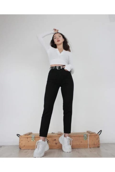 DRC trend Dahlia شلوار جین مام مشکی