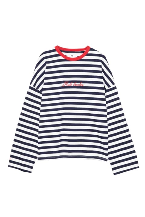 تیشرت اورسایز راهراه با نوشته Pull&Bear