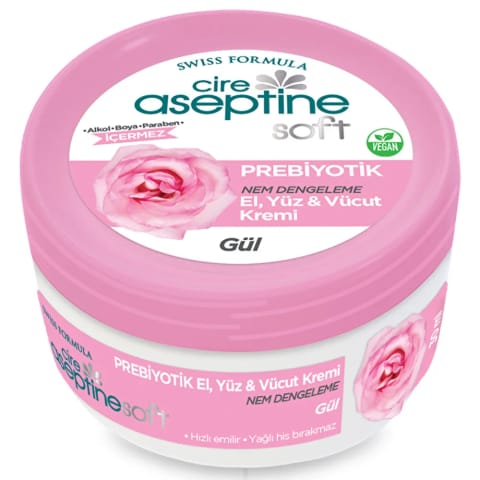 Cire Aseptine Soft کرم تعادلبخش رطوبت و مغذی با عصاره گل رز و Prebiotic 30 ml