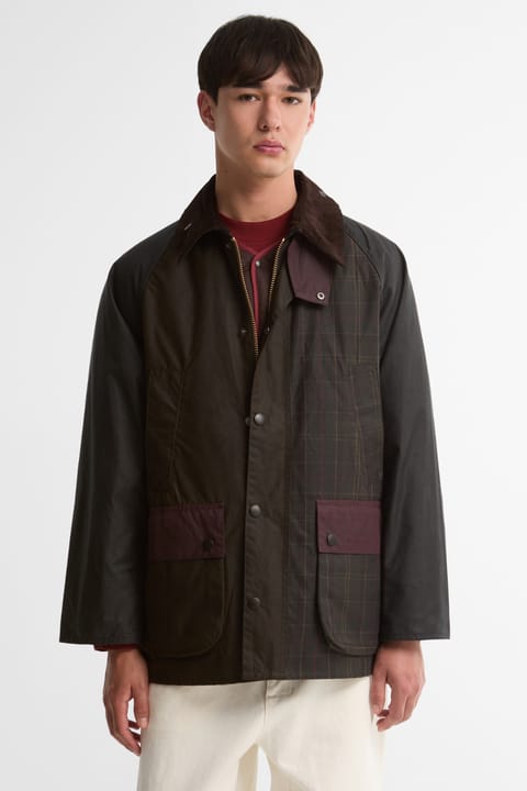 کاپشن روغنی Bedale پچورک Barbour مدل OL71 طرح Tartan Multi