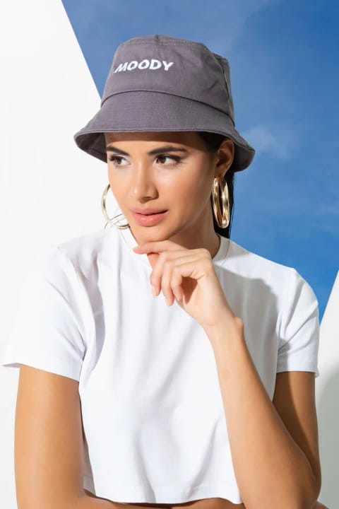 کلاه سافاری خاکستری Moody با گلدوزی