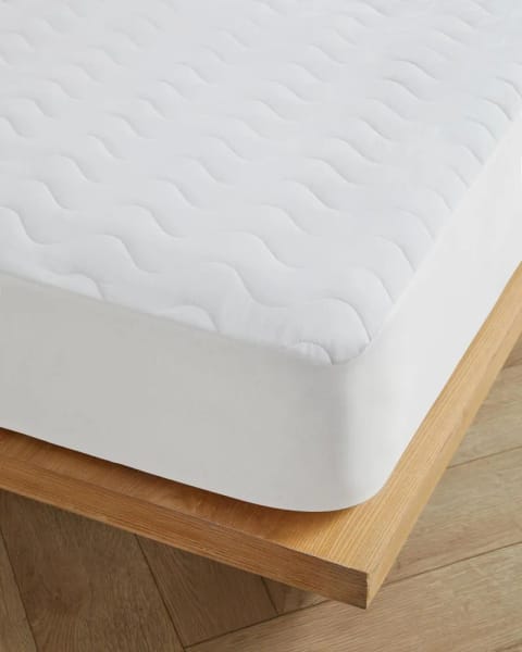 Napline تشک محافظ ضدآب دونفره کاپیتونه نخی 160x200 سانتی‌متر سفید