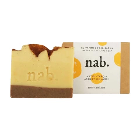Nab. صابون طبیعی دستساز زردآلو و دارچین ۱۰۰ گرم