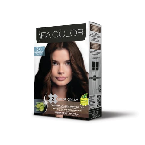 ست رنگ مو Sea Color شماره 3.0 قهوه‌ای تیره