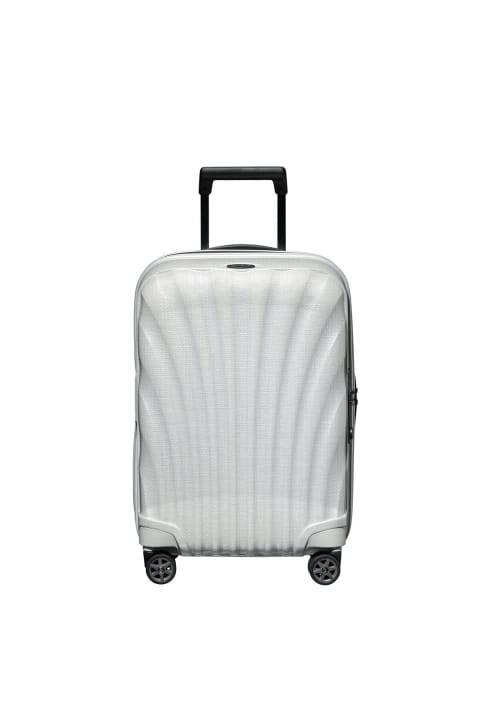 سامسونیت C-Lite Spinner سفید - چرخ‌دار آکاردئونی ۴ چرخ سایز کابین ۵۵ سانتی‌متر