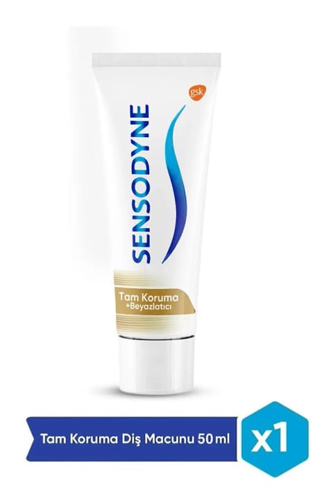 Sensodyne محافظت کامل سفیدکننده خمیردندان ۵۰ میلی‌لیتر