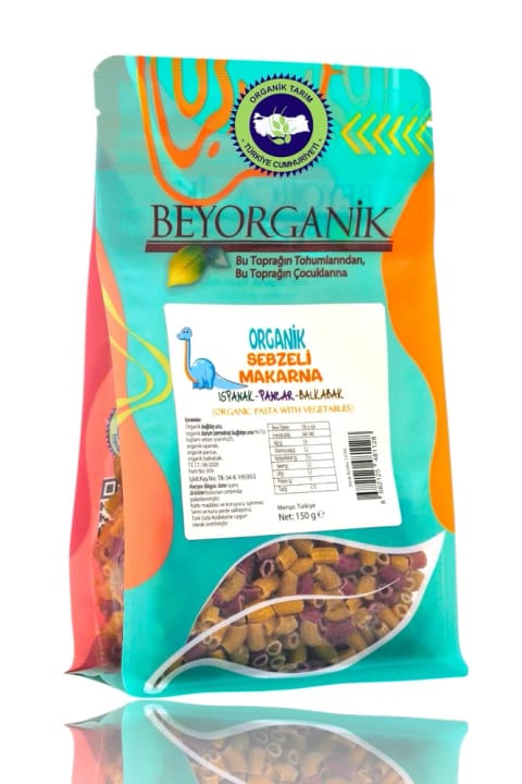 BEYORGANİK پاستا ارگانیک کودک با سبزیجات ۷ ماه