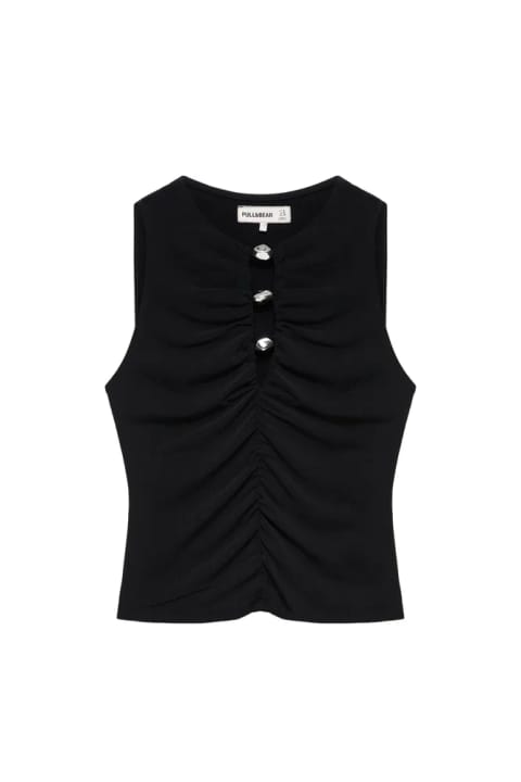 پیراهن (Top) با جزئیات پنجره‌ای و تزئینات فلزی (Pull&Bear)