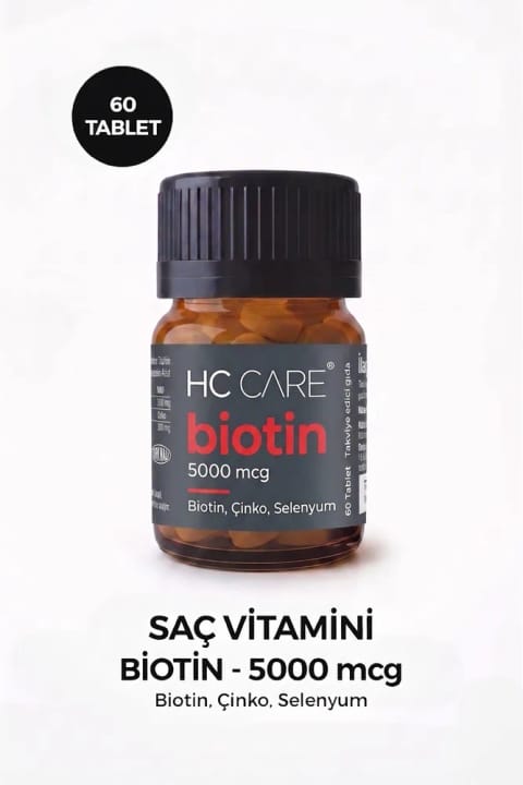 HC Care موی ویتامین 60 قرص - Biotin، زینک، سلنیوم