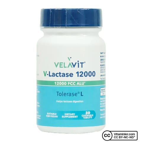 ولاویت وی-لاکتاز 12000 قرص جویدنی 30 عددی
