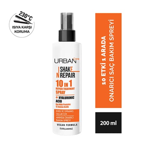 Urban Care Shake N Repair 10 in 1 ترمیمکننده اسپری مراقبت از مو بدون نیاز به آبکشی 200 میلیلیتر