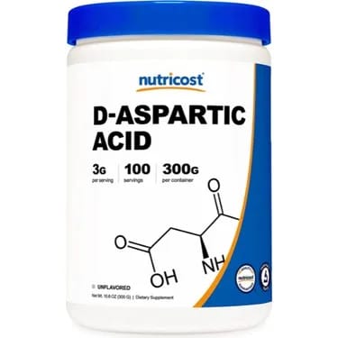 Nutricost DAA آسپارتیک اسید ۳۰۰ گرم