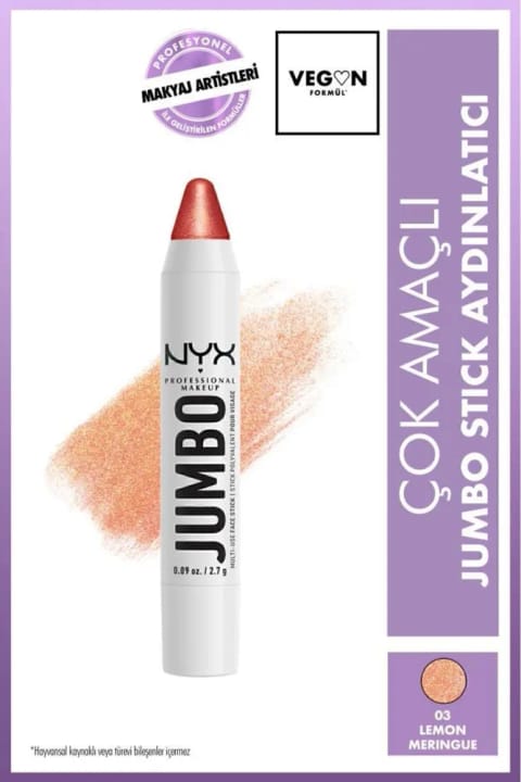 NYX Professional Makeup Jumbo Face Stick | استیک چندمنظوره هایلایتر - لم...