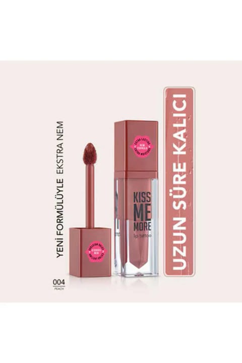 Flormar Kiss Me More رژ لب مایع مات مرطوبکننده intense بنفش-هلویی شماره 004