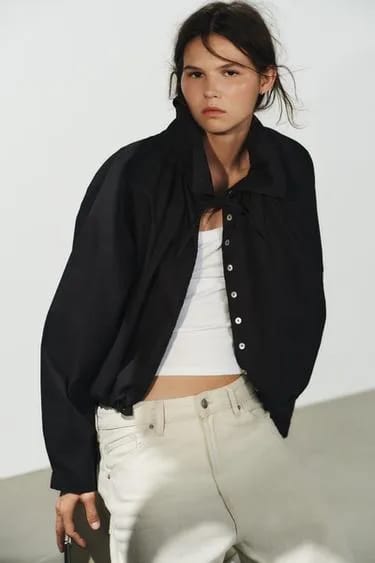 COTTON JACKET WITH TIES - کت پنبه‌ای با بند