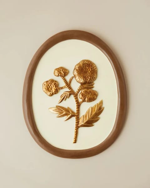 دیوارکوب رزینی Polin ۲۰×۲۵ سانتی‌متر قهوه‌ای – طلایی