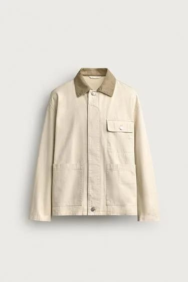 Zara ژاکت گشاد با یقه متضاد