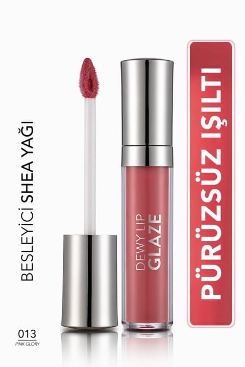 Flormar مرطوبکننده و براقکننده لب (صورتی) - Dewy Lip Glaze - 013 Pink Glory...