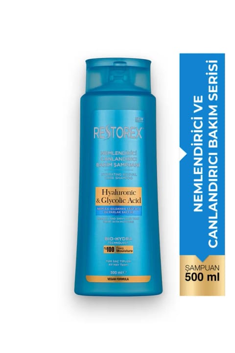 شامپو Restorex هیالورونیک و گلیکولیک اسید 500ml
